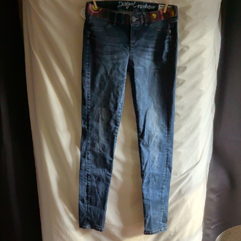 Desigual The Wow Slim Dark Blue Skinny Jeans